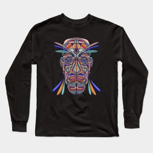 Young Warrior abstract face Long Sleeve T-Shirt